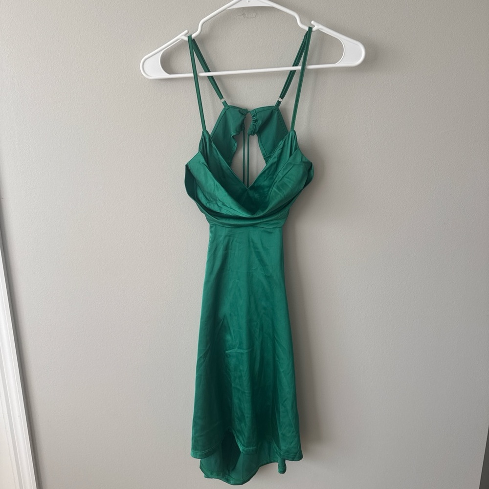 SHEIN Green Backless Dress